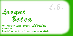 lorant belea business card